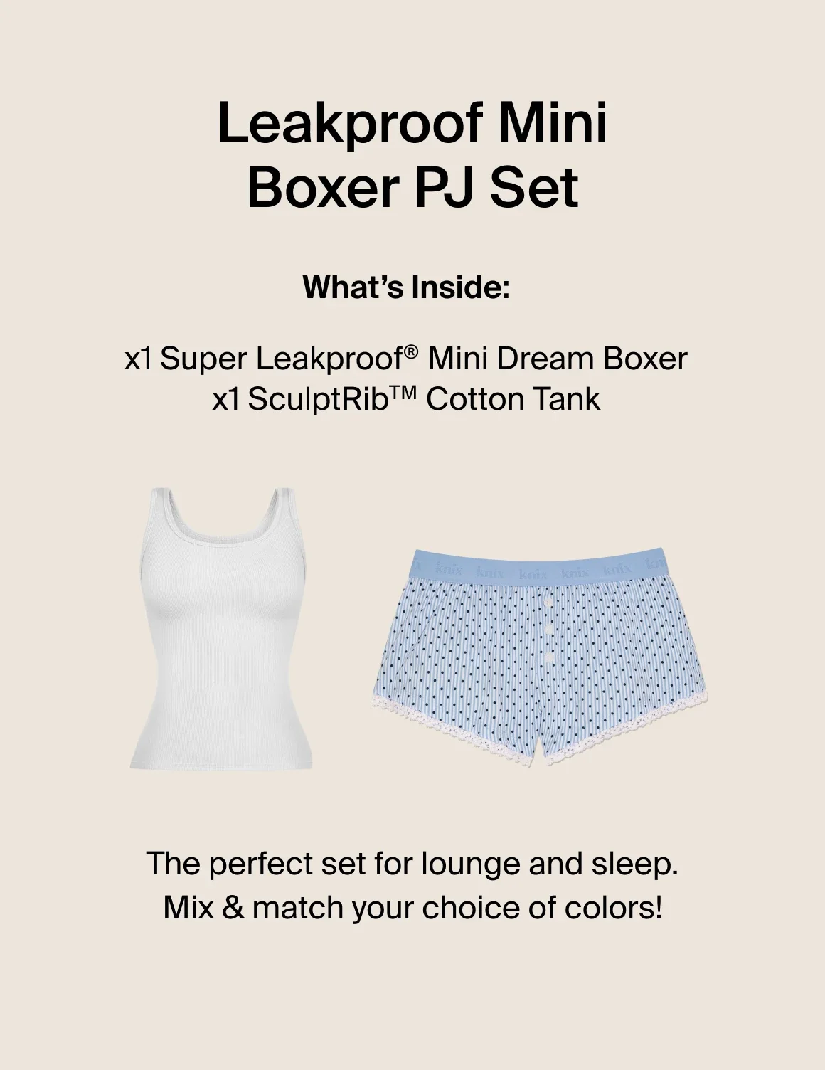 Leakproof Mini Boxer PJ Set - Image 2