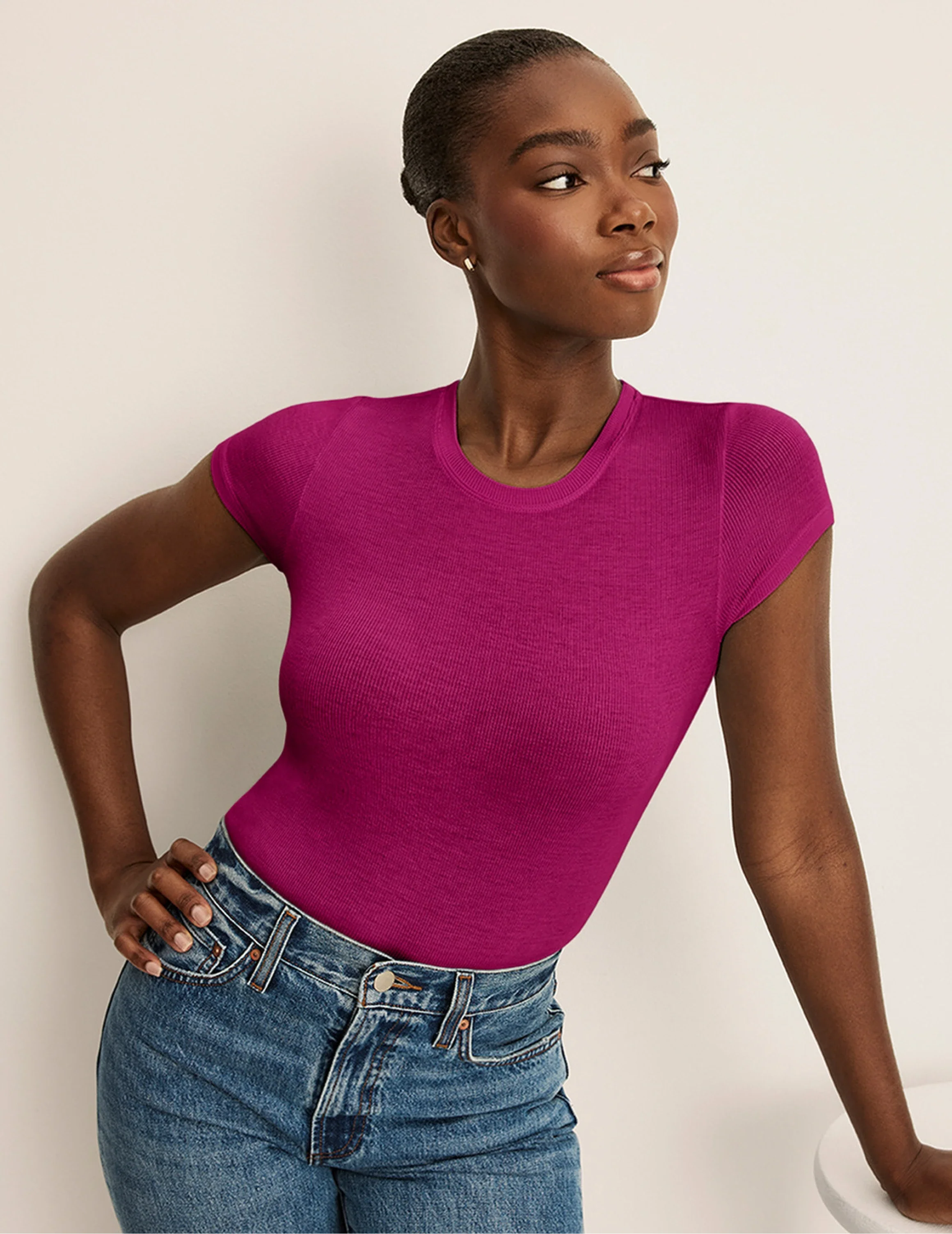 Modal Rib T-Shirt - Last Call - Image 32