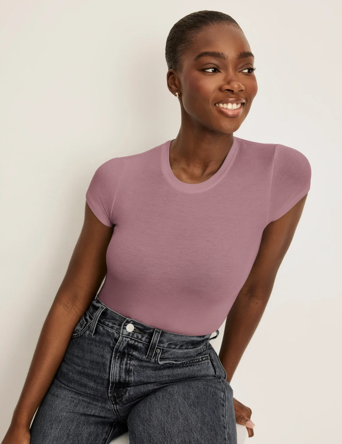 Modal Rib T-Shirt - Last Call - Image 9
