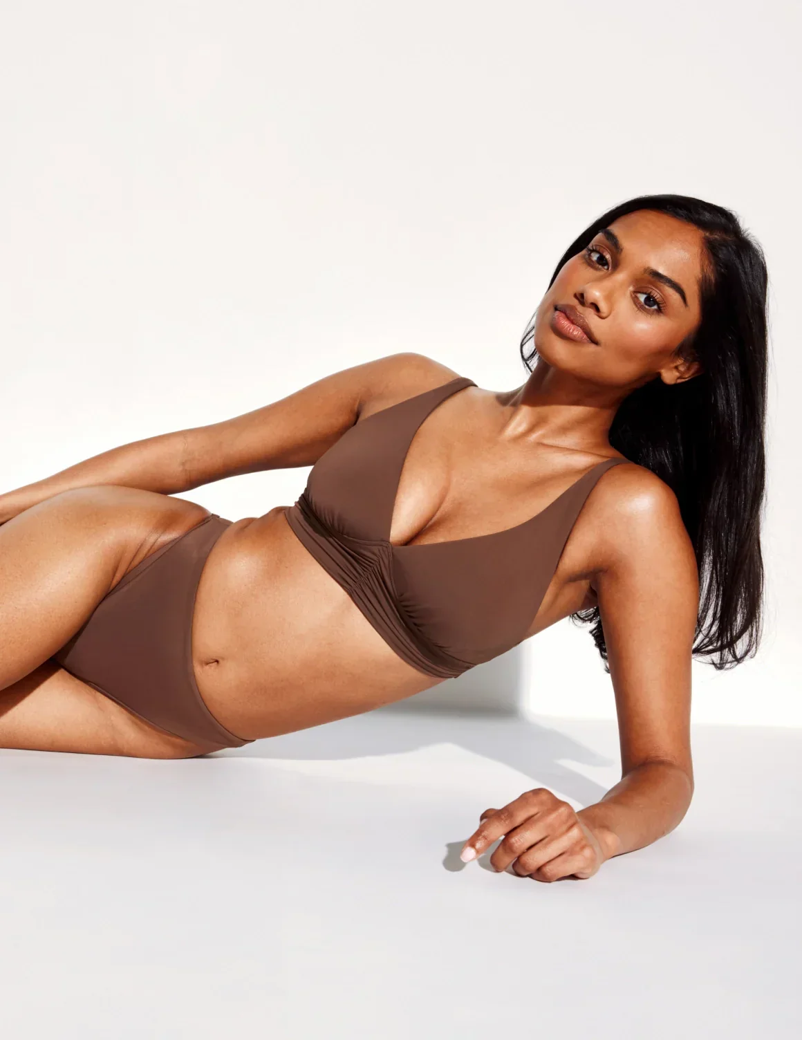 Ruched Deep V Bikini Top - Image 15
