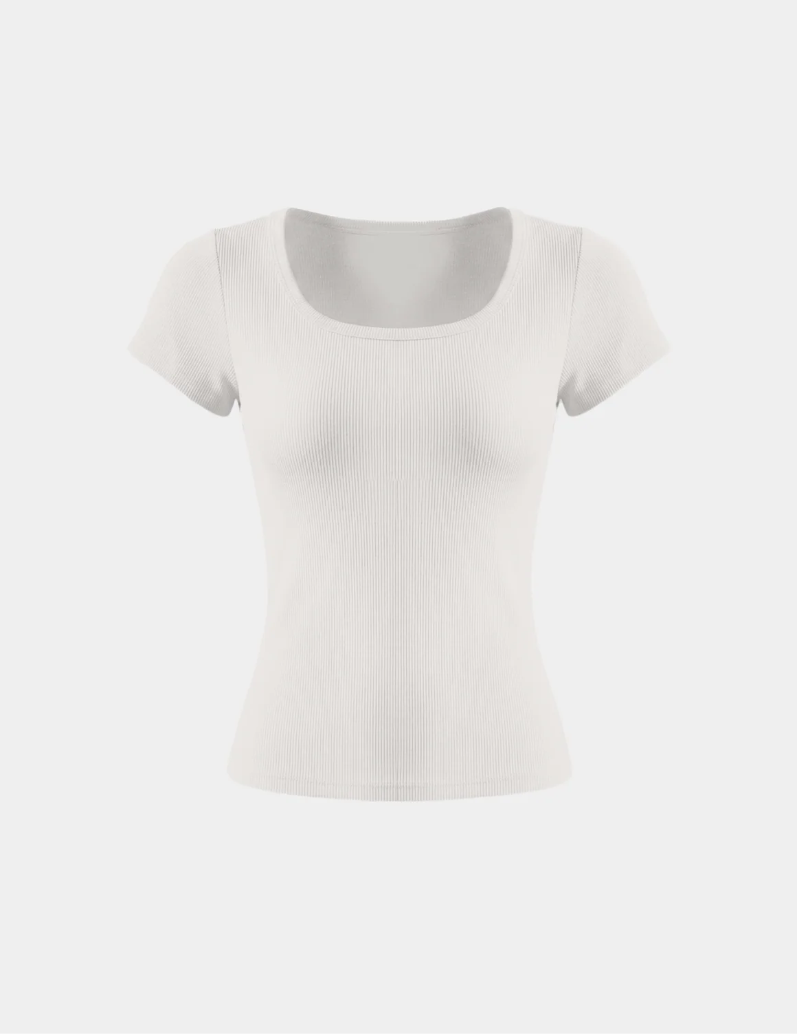 SculptRib™ Cotton Scoop Neck T-Shirt - Image 14