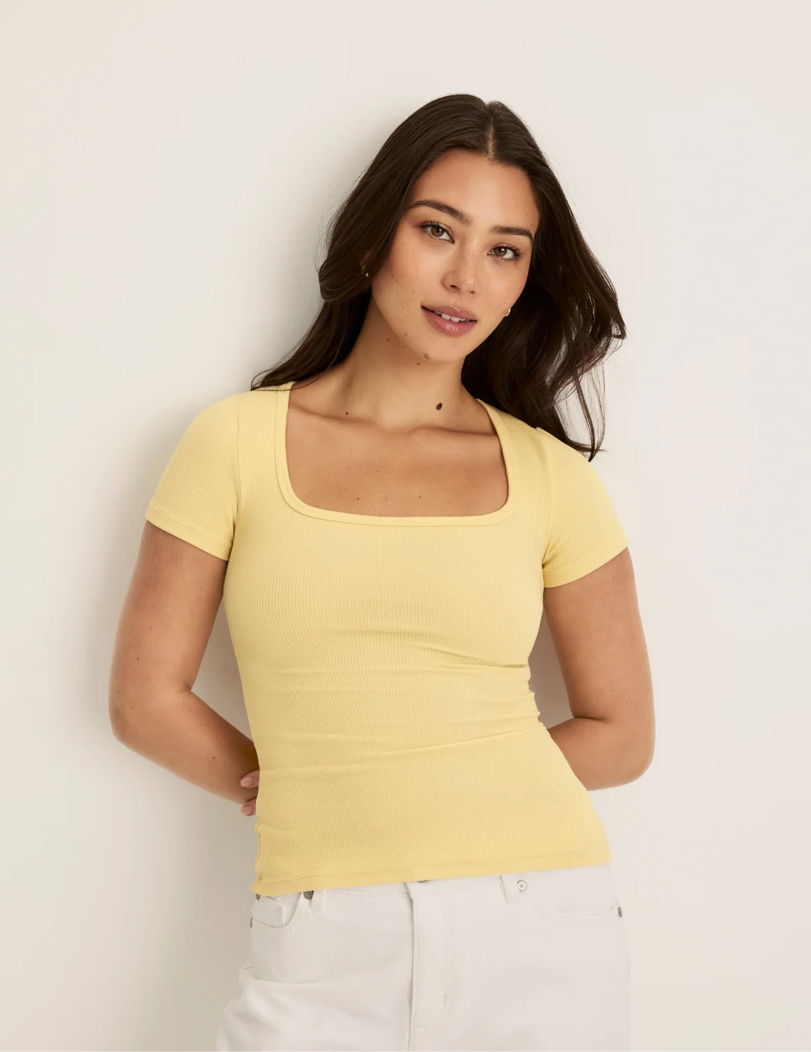 SculptRib™ Cotton Scoop Neck T-Shirt - Image 5