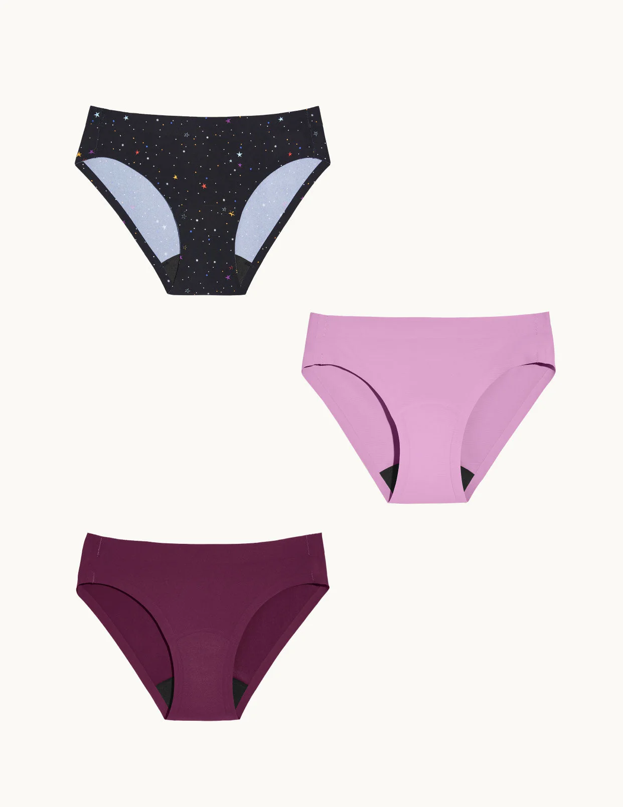 Teen Light Leakproof No-Show Bikini 3-Pack - Image 7