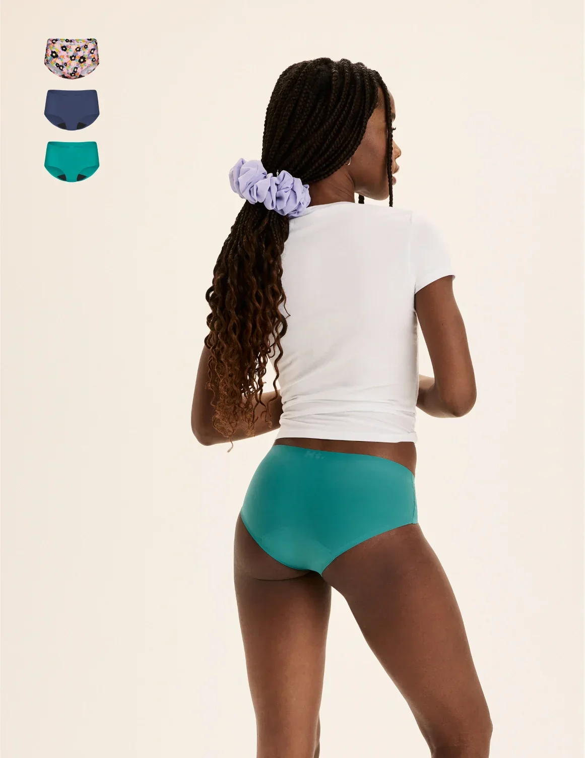 Teen Super Leakproof® No-Show Boyshort 3-Pack - Last Call - Image 19